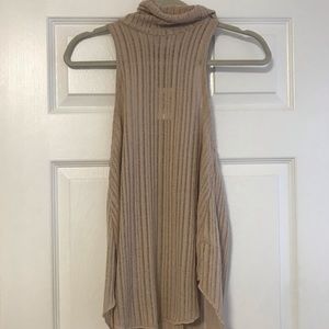 Sleeveless turtle neck top